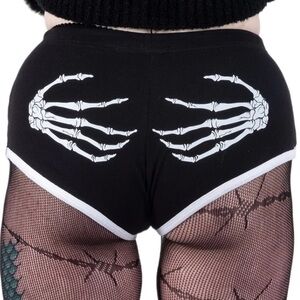 Too Fast Skeleton Hands Short Shorts